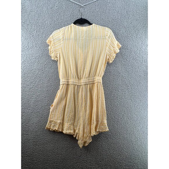 Skylar + Madison Yellow & White Striped Romper Size M - Picture 2 of 9